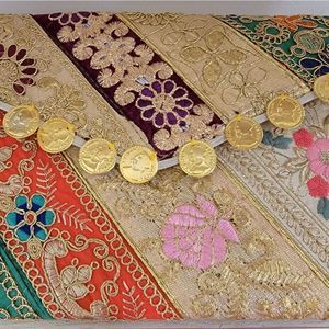 Upcycled vintage fabric clutch